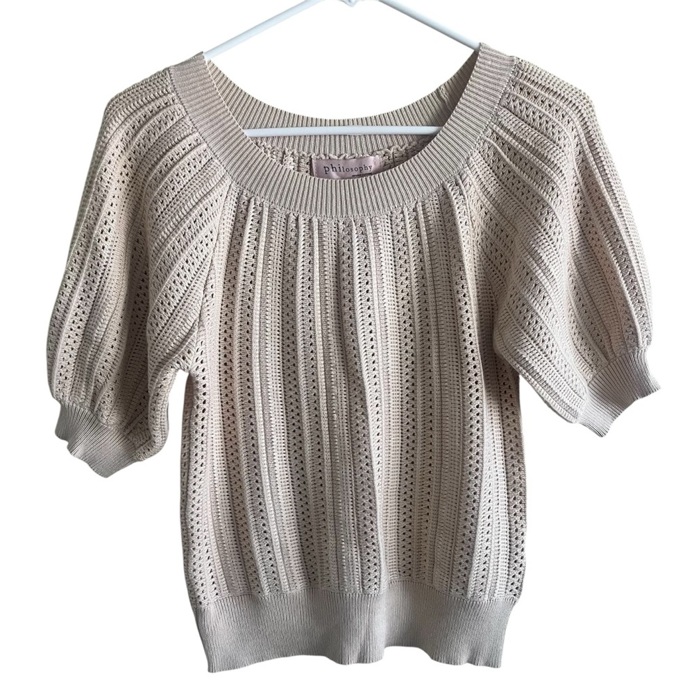 Philosophy Cream Knit Top XS